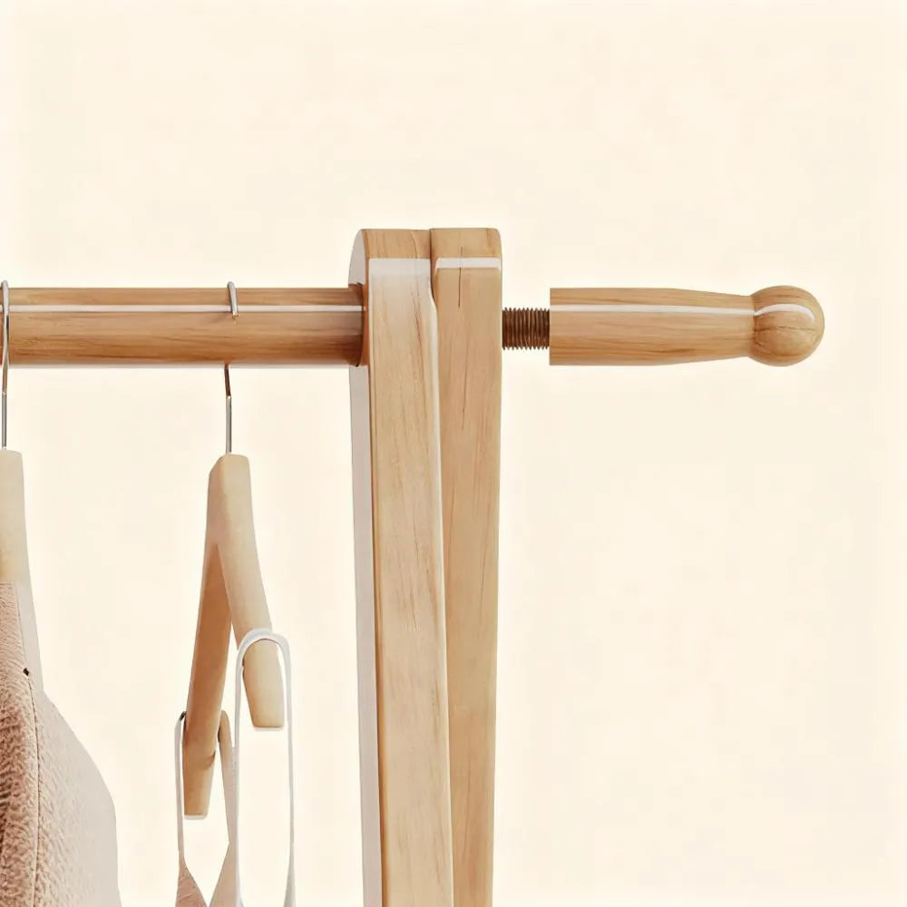 Stylish Entryway Coat Rack, Multifunctional Solid Wood with Shelf